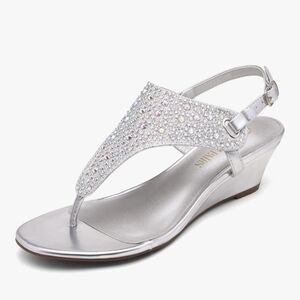 Dream Pairs Women's Wedge Thong Sandals